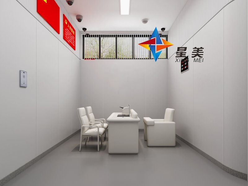談話室軟包新型材料建設(shè)安裝效果圖 談話室軟包/